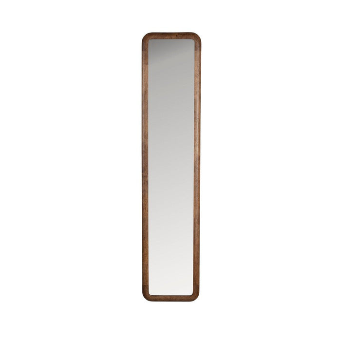 Spiegel Nyko Rectangle M Rubberhout Beige 120x26 cm-Spiegels-Creating Home