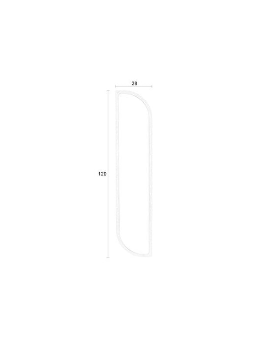 Spiegel Nyko Rubberhout Beige 120x26 cm-Spiegels-Creating Home