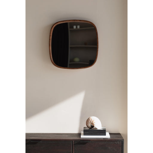 Spiegel Nyko Square Rubber hout Beige 50x50 cm-Spiegels-Creating Home