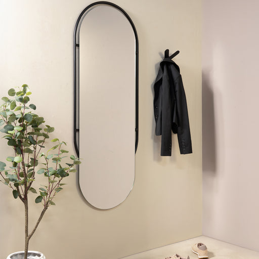 Spiegel OVAL 160 Ovaal Zwart Spinder Design 59x2.7x159 cm-Spiegels-Spinder
