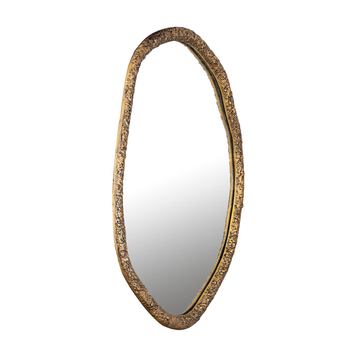 Mirrors Paisley Brass Organic Shaped Round Mirror