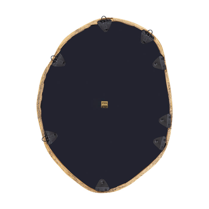 Mirrors Paisley Brass Organic Shaped Round Mirror
