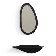 Spiegel Pipa bottom Zwart Spinder Design 34x10x10 cm-Wandplanken-Spinder