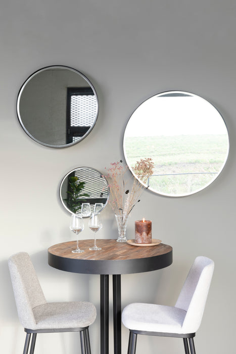Spiegel Raj Large Metaal Zwart Ø75x7.5 cm-Spiegels-Creating Home