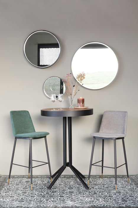 Spiegel Raj Large Metaal Zwart Ø75x7.5 cm-Spiegels-Creating Home