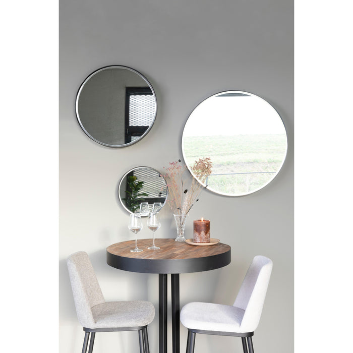 Spiegel Raj Large Metaal Zwart Ø75x7.5 cm-Spiegels-Creating Home