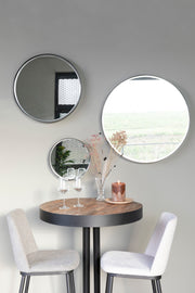 Spiegel Raj Medium Metaal Zwart Ø60x7.5 cm-Spiegels-Creating Home
