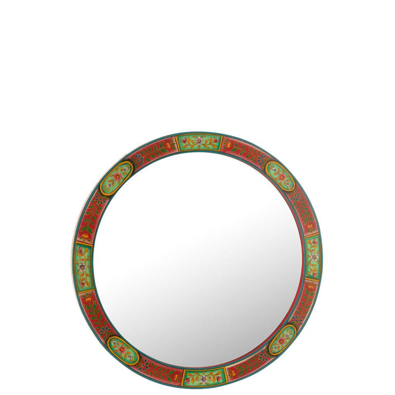 Spiegel Rond Frame Mumbai MDF Mix 3x75x75 cm-Spiegels-J-Line