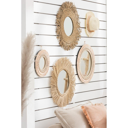 Spiegel Roze Mirror L 52 cm 52x52x3 cm-Spiegels-J-Line