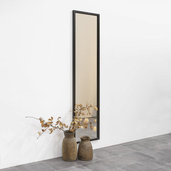 Spiegel SENZA M2 Rechthoek Zwart Spinder Design 46x3x185 cm-Spiegels-Spinder