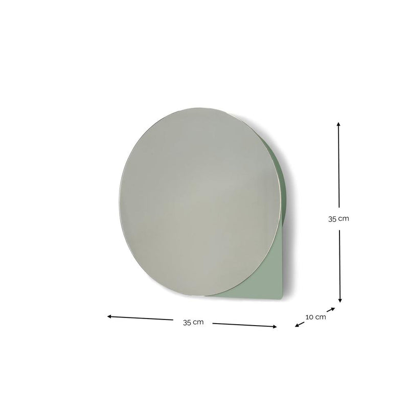 Spiegel SONNET S Rond Dusty Green 35cm Spinder Design-Spiegels-Spinder