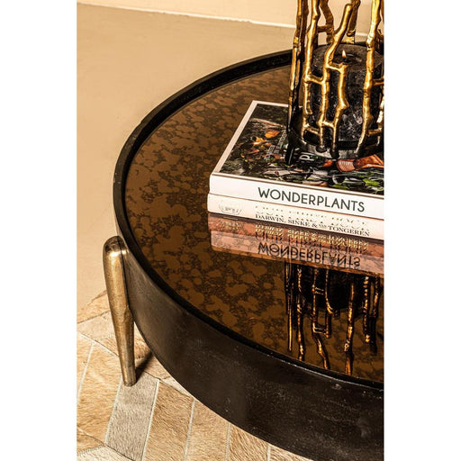 Spiegel Salontafels Zwart 30 cm-Salontafels-PTMD
