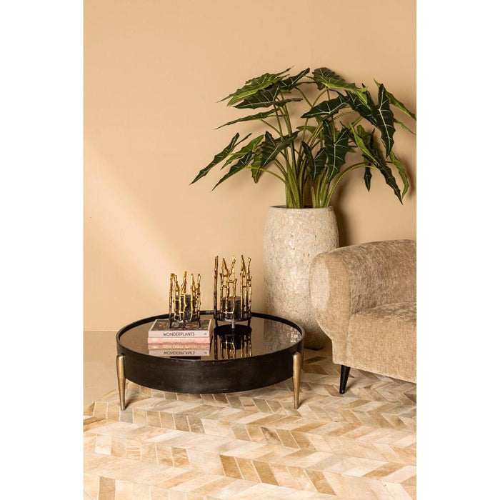 Spiegel Salontafels Zwart 30 cm-Salontafels-PTMD