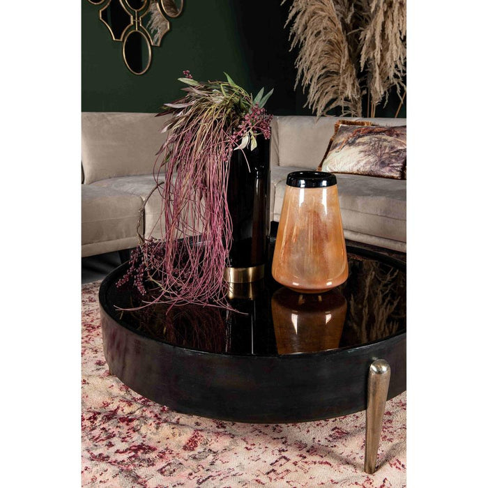 Spiegel Salontafels Zwart 30 cm-Salontafels-PTMD