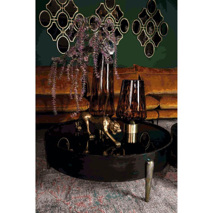 Spiegel Salontafels Zwart 30 cm-Salontafels-PTMD