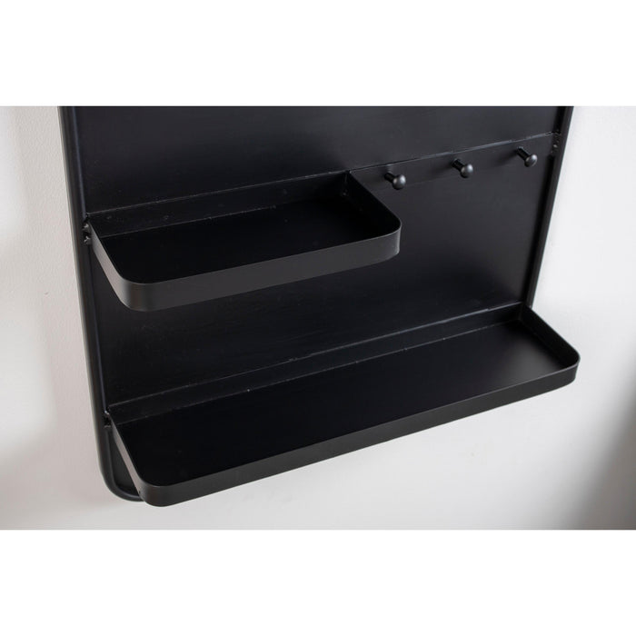 Spiegel Shelf Pascal L Metaal Zwart 53x108 cm