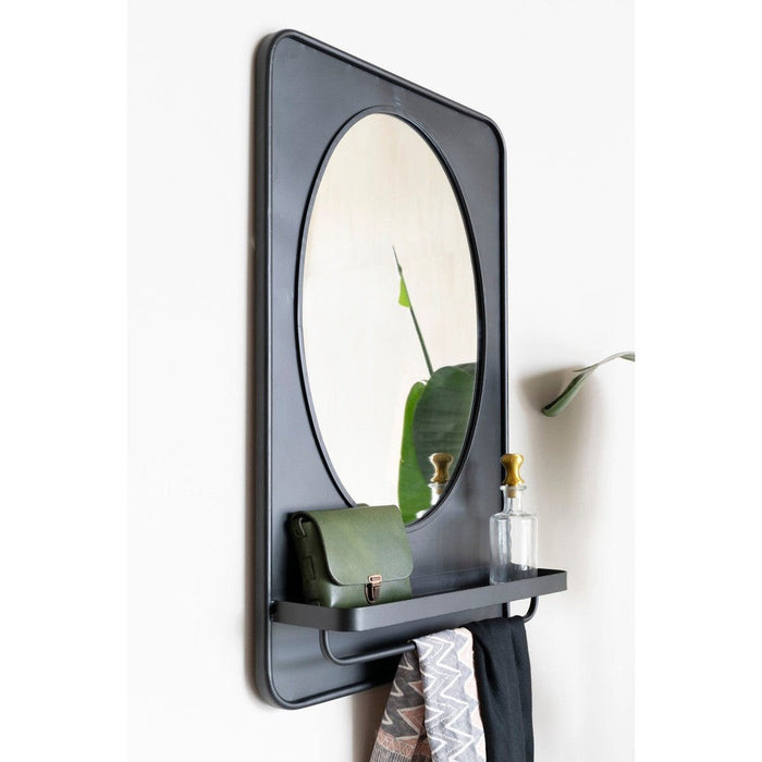 Spiegel Shelf Pascal M Metaal Zwart 50x80 cm-Spiegels-Creating Home