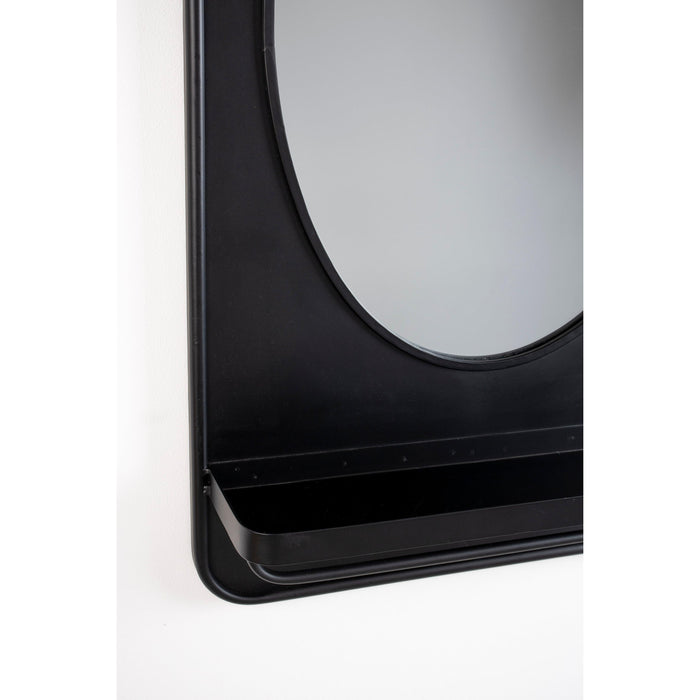 Spiegel Shelf Pascal M Metaal Zwart 50x80 cm