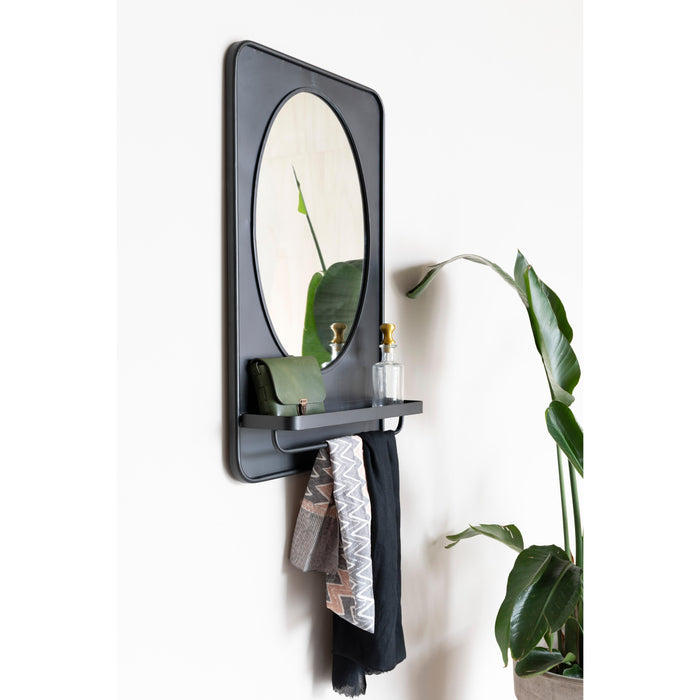 Spiegel Shelf Pascal M Metaal Zwart 50x80 cm-Spiegels-Creating Home