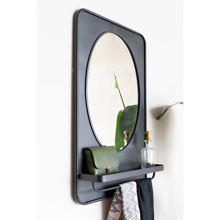 Spiegel Shelf Pascal M Metaal Zwart 50x80 cm-Spiegels-Creating Home