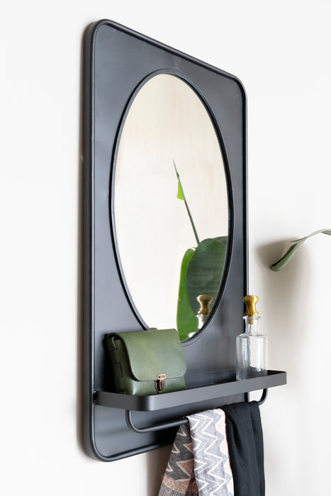 Spiegel Shelf Pascal M Metaal Zwart 50x80 cm-Spiegels-Creating Home