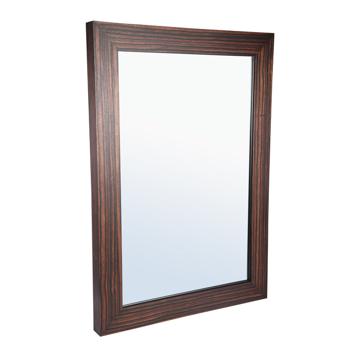 Mirrors Dining Table Tiess Brown Wood Veneer Mirror Straight Frame - 731237