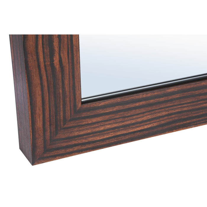 Mirrors Dining Table Tiess Brown Wood Veneer Mirror Straight Frame - 731237