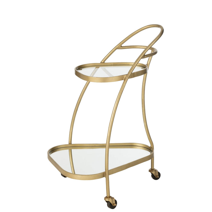 Spiegel Trolley Goud Glas 51x62 cm-Spiegels-J-Line