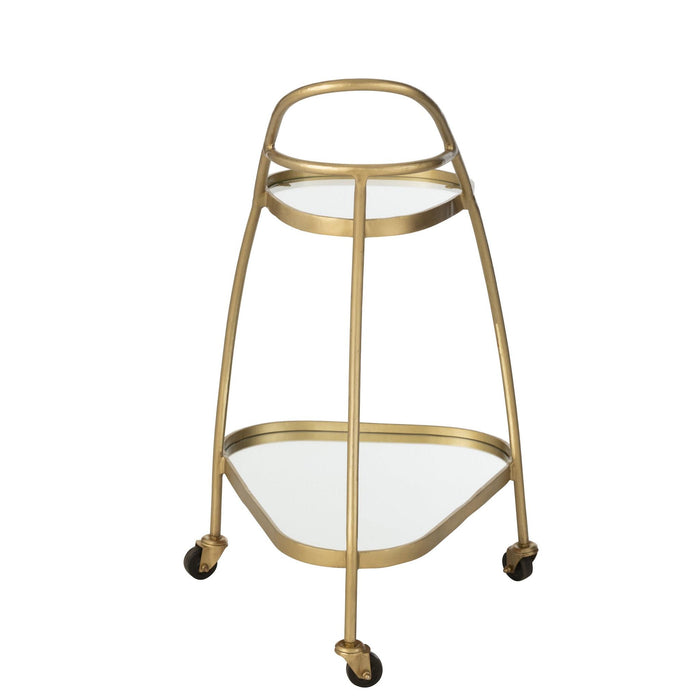 Spiegel Trolley Goud Glas 51x62 cm-Spiegels-J-Line