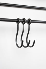 Spiegel Wall Rack Mirror Duco Metaal Zwart 50x16 cm-Spiegels-Creating Home