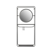 Spiegel Wall Rack Mirror Duco Metaal Zwart 50x16 cm-Spiegels-Creating Home