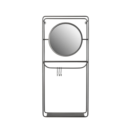 Spiegel Wall Rack Mirror Duco Metaal Zwart 50x16 cm-Spiegels-Creating Home
