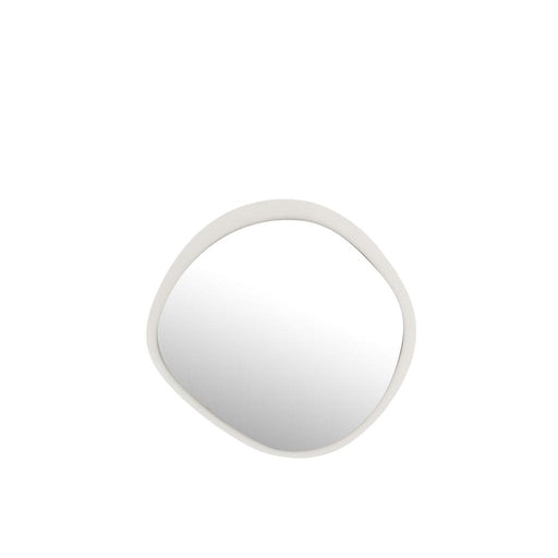 Spiegel Wall Spiegel Rond Metaal/Glas Wit S 4.5x60.5x58 cm-Spiegels-J-Line