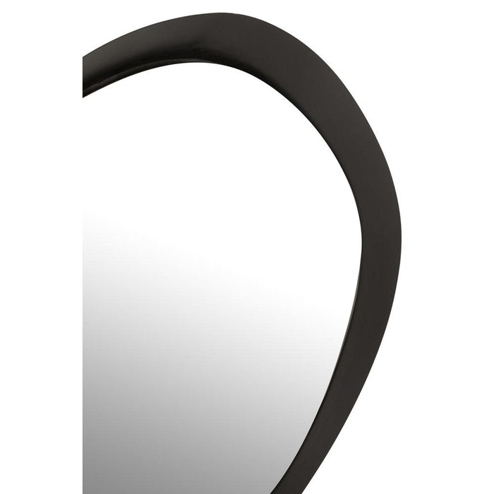 Spiegel Wall Spiegel Rond Metaal/Glas Zwart S 4.5x60.5x58 cm-Spiegels-J-Line