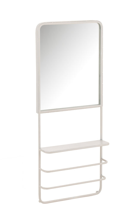 Spiegel Wit Mirror 12x40 cm-Spiegels-J-Line