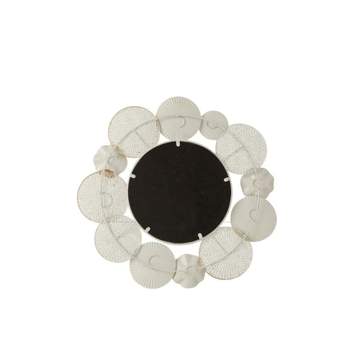 Spiegel Wit Mirror Rond 68 cm 67.5x67.5x4 cm-Spiegels-J-Line