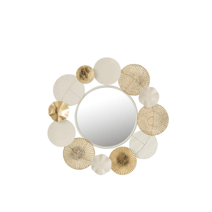 Spiegel Wit Mirror Rond 68 cm 67.5x67.5x4 cm-Spiegels-J-Line