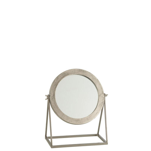 Spiegel Zilver Aluminium Rond 30 cm 30x35x15 cm-Spiegels-J-Line