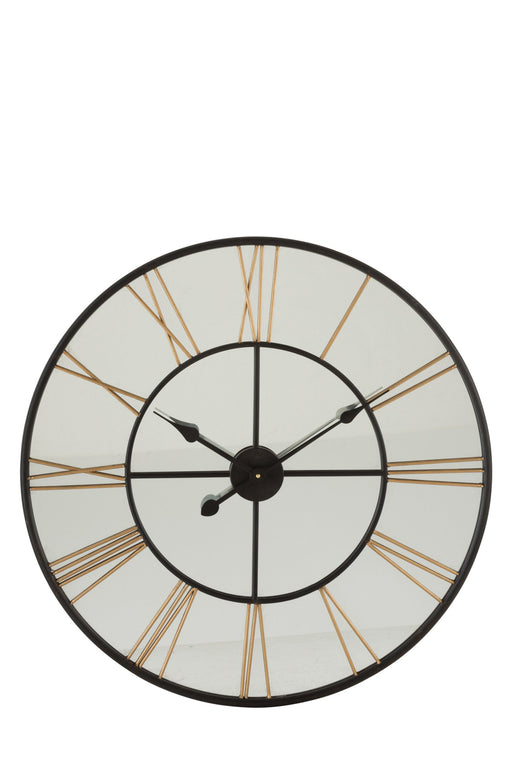 Spiegel Zilver ijzer 70 cm 70x70x5 cm-Klokken-J-Line