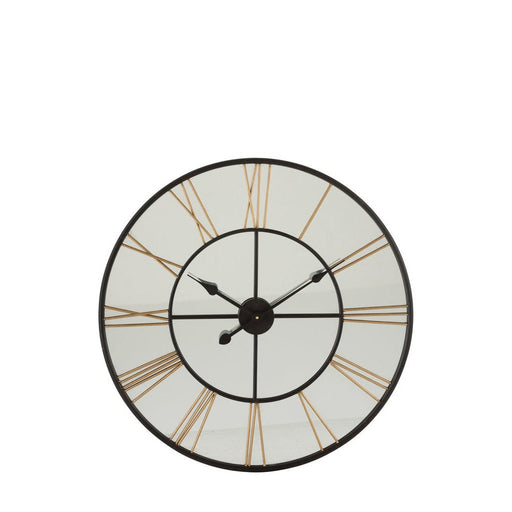 Spiegel Zilver ijzer 70 cm 70x70x5 cm-Klokken-J-Line