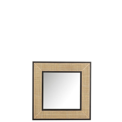 Spiegel Zwart Bayur hout S 3.5x80.5x80.5 cm-Spiegels-J-Line