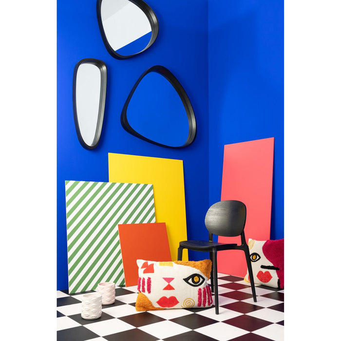 Spiegel Zwart Mdf S 71 cm 71x77x6.8 cm-Spiegels-J-Line