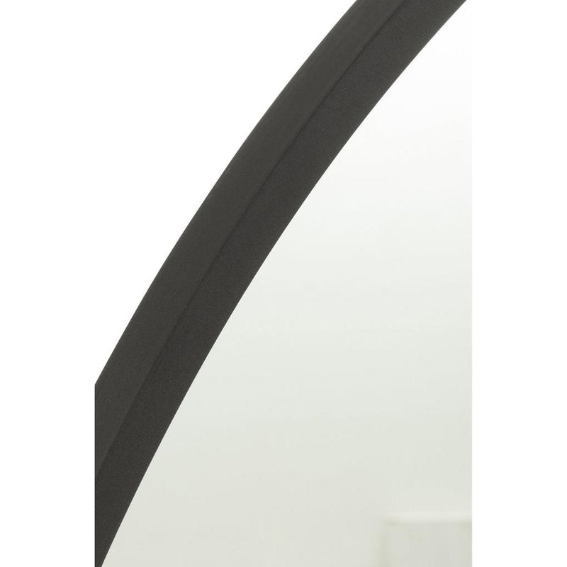 Spiegel Zwart Mirror Rond 110 cm 110x110x2.5 cm-Spiegels-J-Line