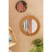 Spiegel Zwart ijzer Rond 30 cm ijzer,mirror 30x30x5 cm-Spiegels-J-Line