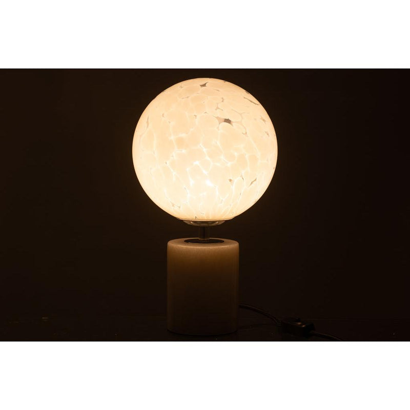 Spot Wit Glas 16 cm Lamp Dany 16.5x16.5x31.5 cm-Spots-J-Line