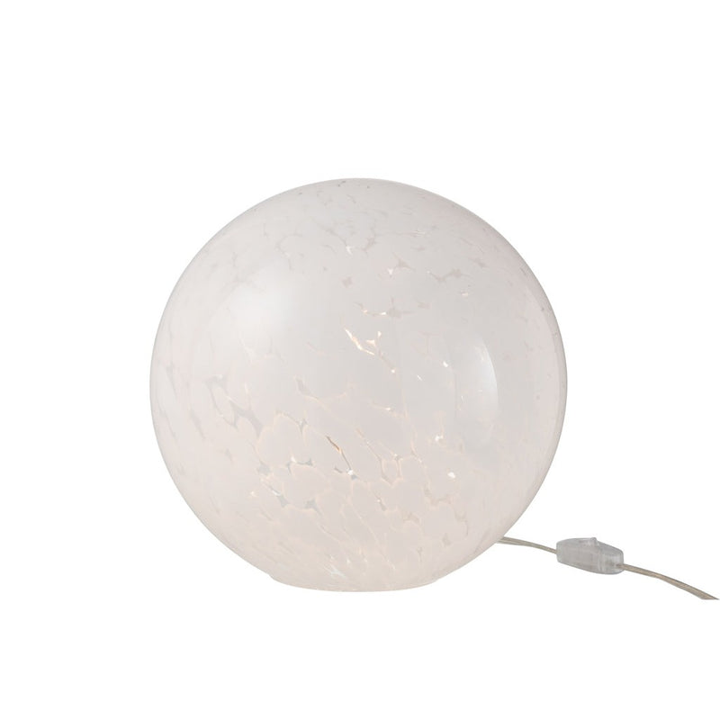 Spot Wit Glas Rond 28 cm L 28x28x27.5 cm-Spots-J-Line