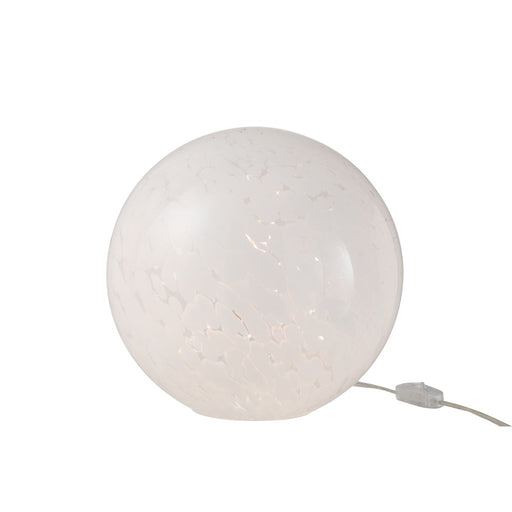 Spot Wit Glas Rond 28 cm L 28x28x27.5 cm-Spots-J-Line