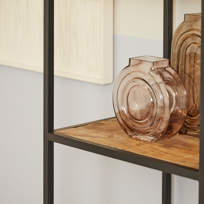 Starfurn Boekenkast Denver | Mangohout en staal | 2 lades-Boekenkasten-Starfurn