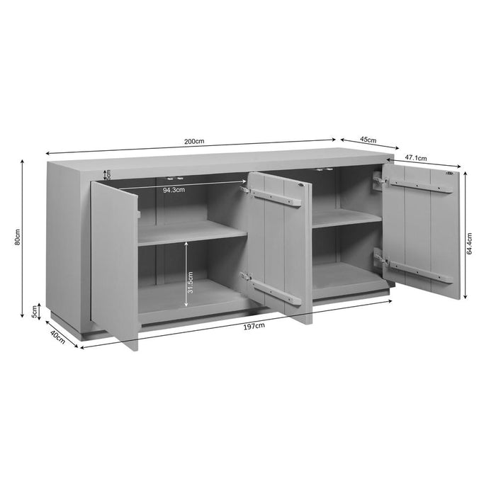 Starfurn Dressoir Brussel Brown | 200 cm-Dressoirs-Starfurn