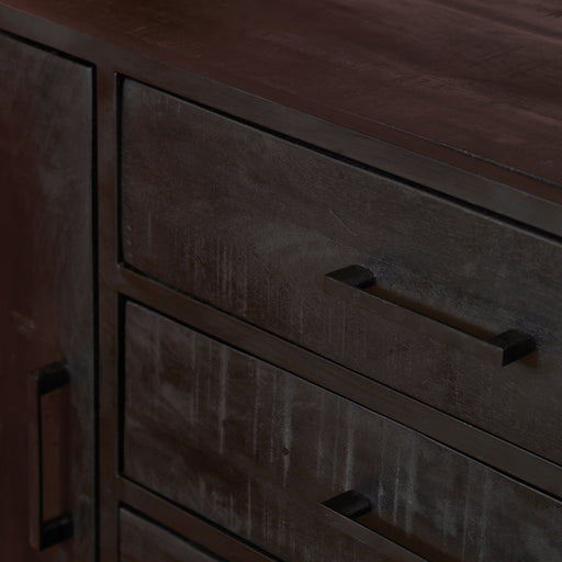 Starfurn Dressoir Denver Black 165 cm | Mangohout en staal-Dressoirs-Starfurn